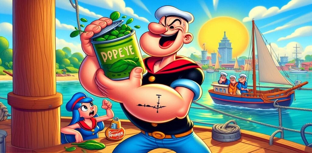 🥬 Temel Reis (Popeye): Gücün, Mizahın ve Bir Kutu Ispanağın Hikâyesi