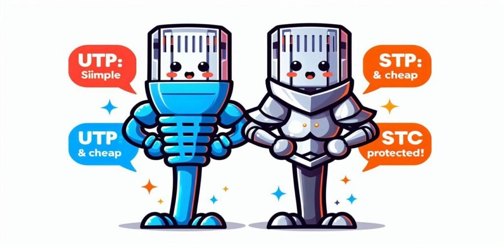 🧵 UTP ve STP Kablolar: Ağ Bağlantılarında Görünmez Kahramanların Savaşı