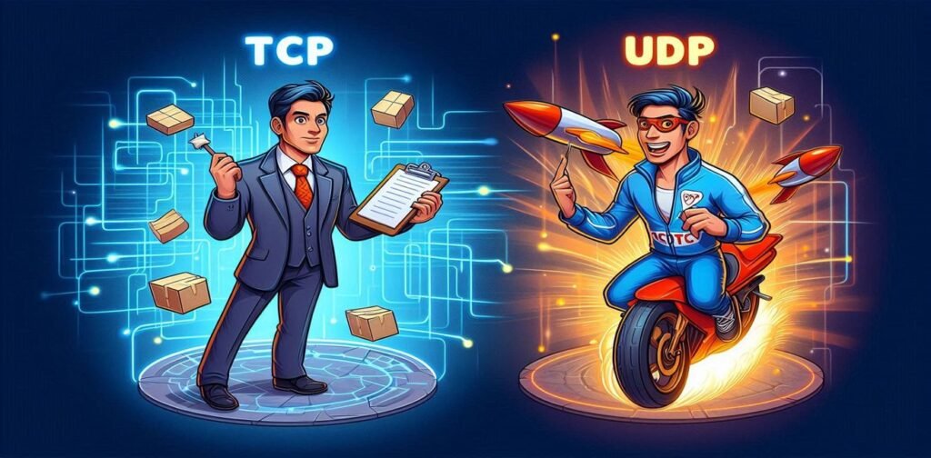⚔️ TCP vs. UDP: Protokol Kapışması 🎭