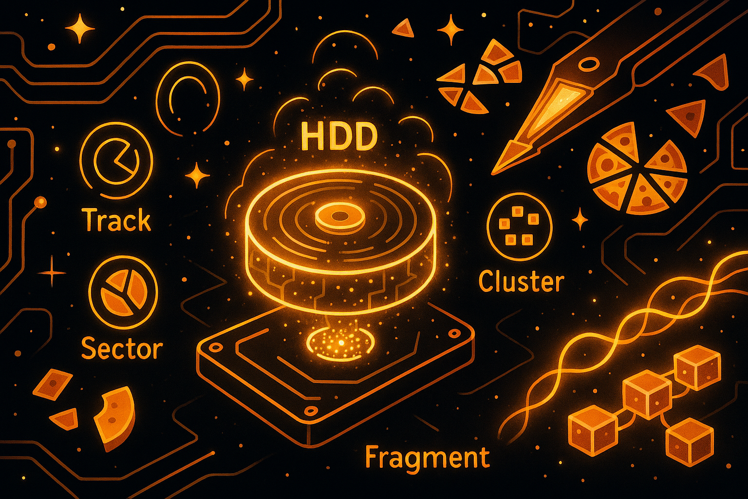 💽 Hard Disk Drives and Basic Concepts: Track, Sector, Cluster, and Fragment