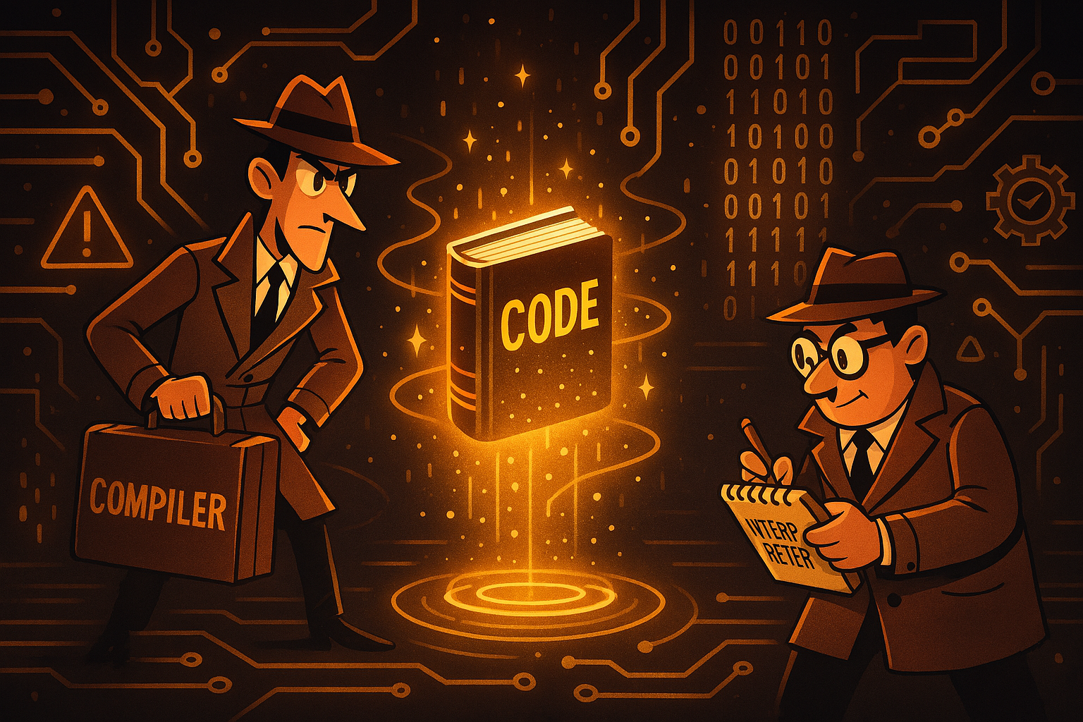 Compiler vs Interpreter: The Detectives of Code 🕵️‍♂️💻