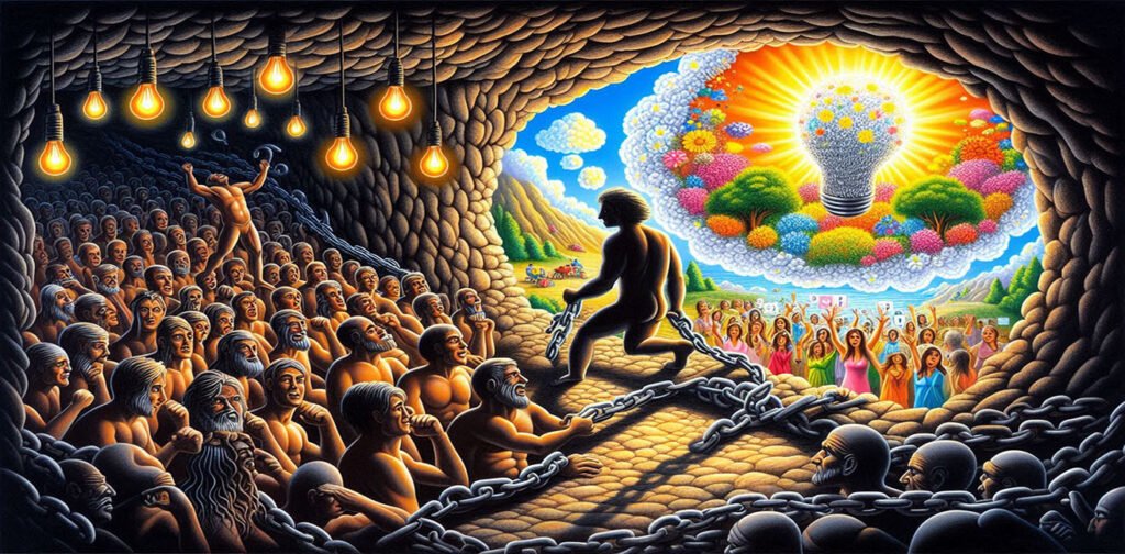 L’Allégorie de la Caverne de Platon : Jeux d’Ombres, Lumière de la Philosophie et Voyage de l’Esprit