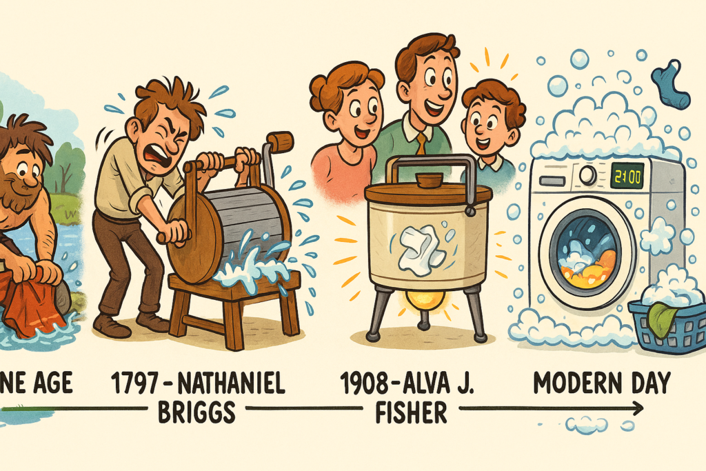 💦 Çamaşır Makinesinin İcadı: Ev İşlerinin Kahramanı ve Komik Çamaşır Savaşları