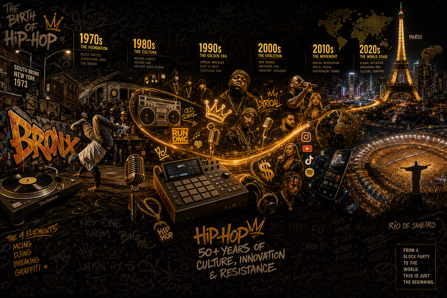 🎧 From Concrete Jungles to Global Stadiums: The Unstoppable Evolution and Cultural Supremacy of Hip-Hop 🏙️🔥