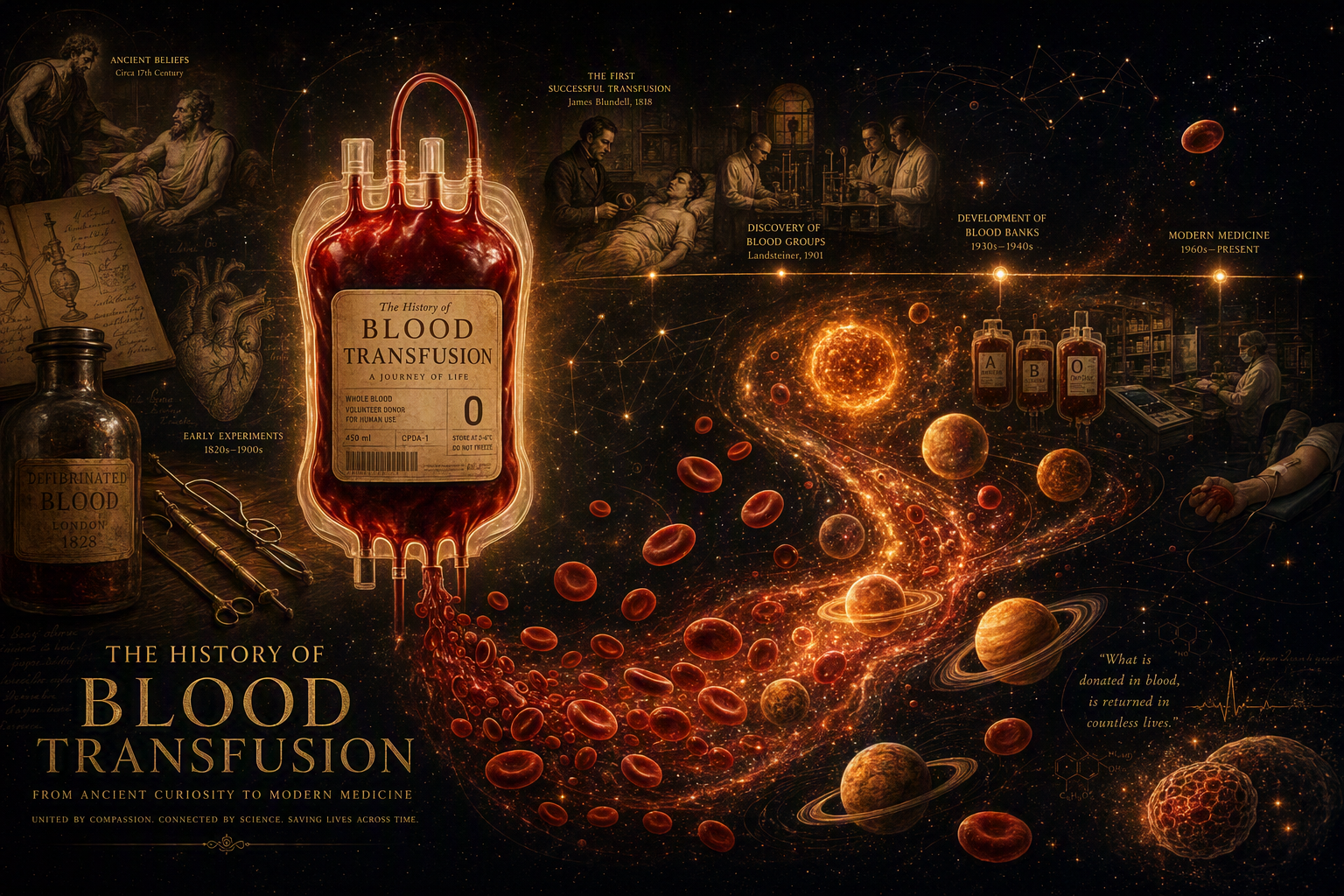 🩸 The History of Blood Transfusion: From Dangerous Experiments to Lifesaving Medicine